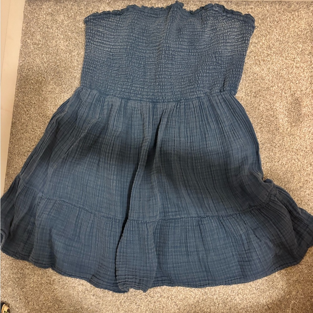 Anthropologie Blue Mini Dress
